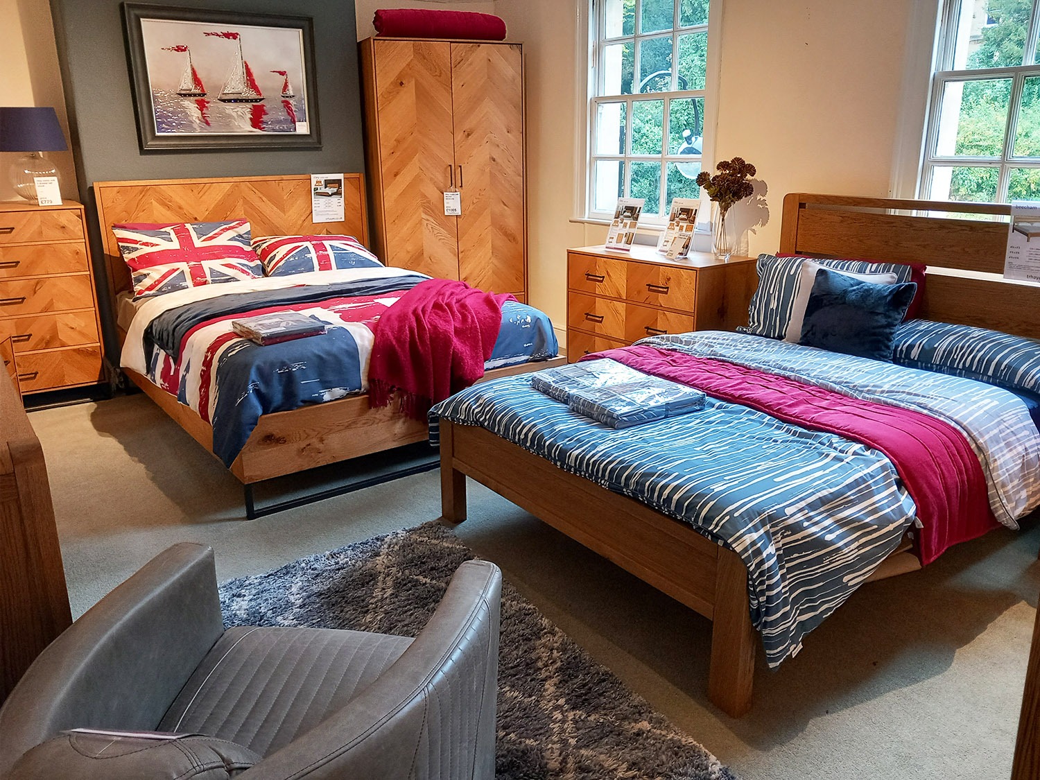 Make your way up to the top 2 floors to discover a wide selection of bedroom furniture, including various fitted wardrobe systems - invaluable to help with the perennial problem of storage in our homes. 
