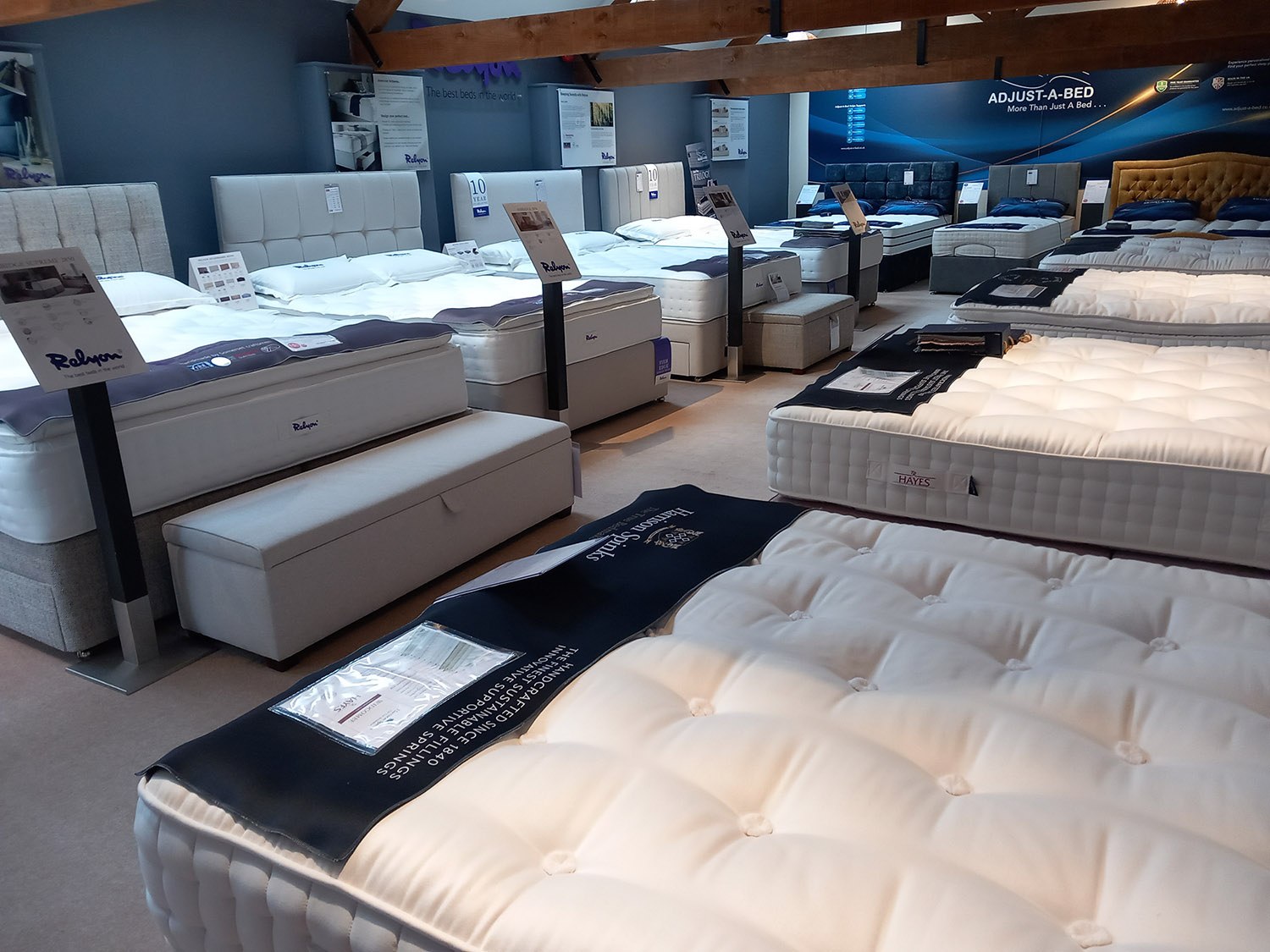 We are also stockists of Hypnos, Harrison Spinks, Relyon and Sleepeezee beds amongst others, with Tempur’s new collection recently added to the fold.
