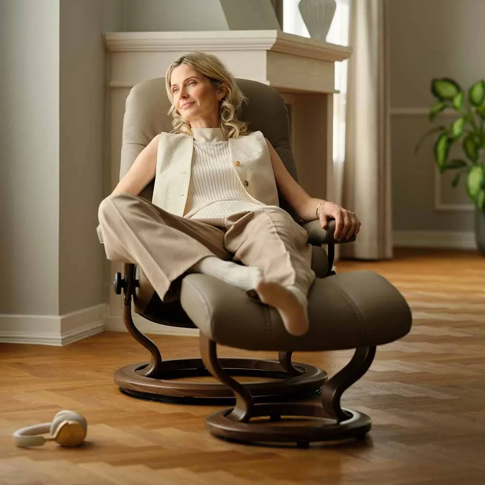 Why are Stressless® recliners and sofas so much more comfortable? The main reason is the patented comfort technologies and the level of attention given to how your body works. A Stressless® recliner provides comfort from head to toe, through technologies like BalanceAdapt™, the Power, Plus™-system and the Glide™-system.

To find out more visit our extensive collection of Stressless® recilners and sofas in our Contemporary Showroom, or browse the collections online.
