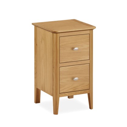 Sulis Oak Narrow 2 Drawer Bedside Chest Sulis Oak Narrow 2 Drawer Bedside Chest