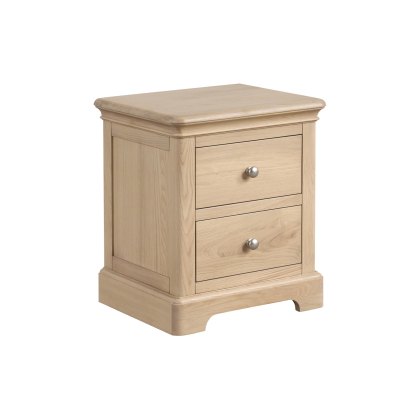Bideford Oak 2 Drawer Bedside Chest Bideford Oak 2 Drawer Bedside Chest