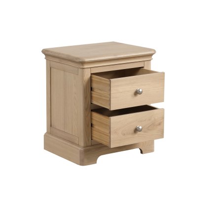 Bideford Oak 2 Drawer Bedside Chest Bideford Oak 2 Drawer Bedside Chest