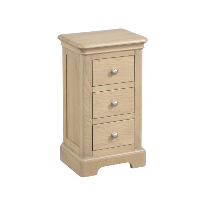 Bideford Oak 3 Drawer Compact Bedside Chest Bideford Oak 3 Drawer Compact Bedside Chest