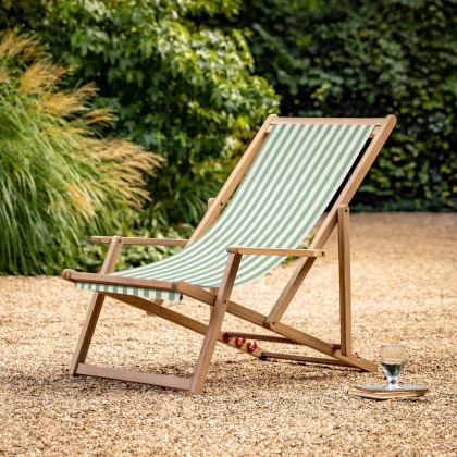 Clevedon Deckchair in Verde Stripe Clevedon Deckchair in Verde Stripe