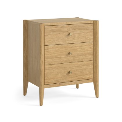 Paterson Natural 3 Drawer Bedside Chest Paterson Natural 3 Drawer Bedside Chest