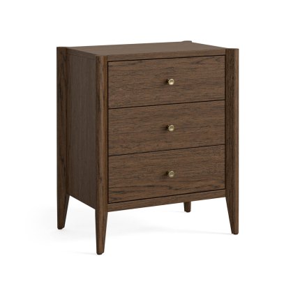 Paterson Dark 3 Drawer Bedside Chest Paterson Dark 3 Drawer Bedside Chest
