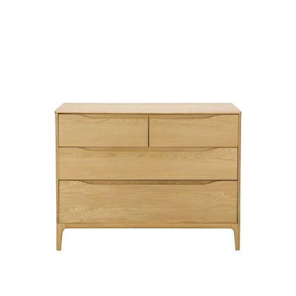 Ercol Rimini 4 Drawer Low Wide Chest