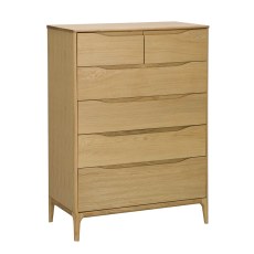 Ercol Rimini 6 Drawer Tall Wide Chest Ercol Rimini 6 Drawer Tall Wide Chest