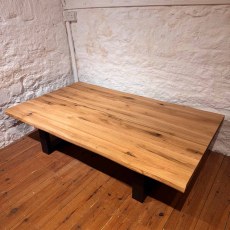 Showroom Clearance: Florence 150cm x 90cm Oak Coffee Table with Metal Legs Showroom Clearance: Florence 150cm x 90cm Oak Coffee Table with Metal Legs