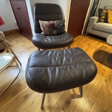 Showroom Clearance: Vincent Casual Chair & Footstool