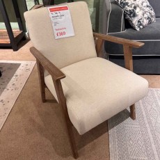 Showroom Clearance: Narberth Armchair In Natural Linen Showroom Clearance: Narberth Armchair In Natural Linen