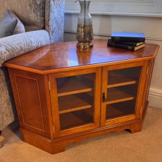 Showroom Clearance: Bradley Yew 988 Corner TV Stand Showroom Clearance: Bradley Yew 988 Corner TV Stand