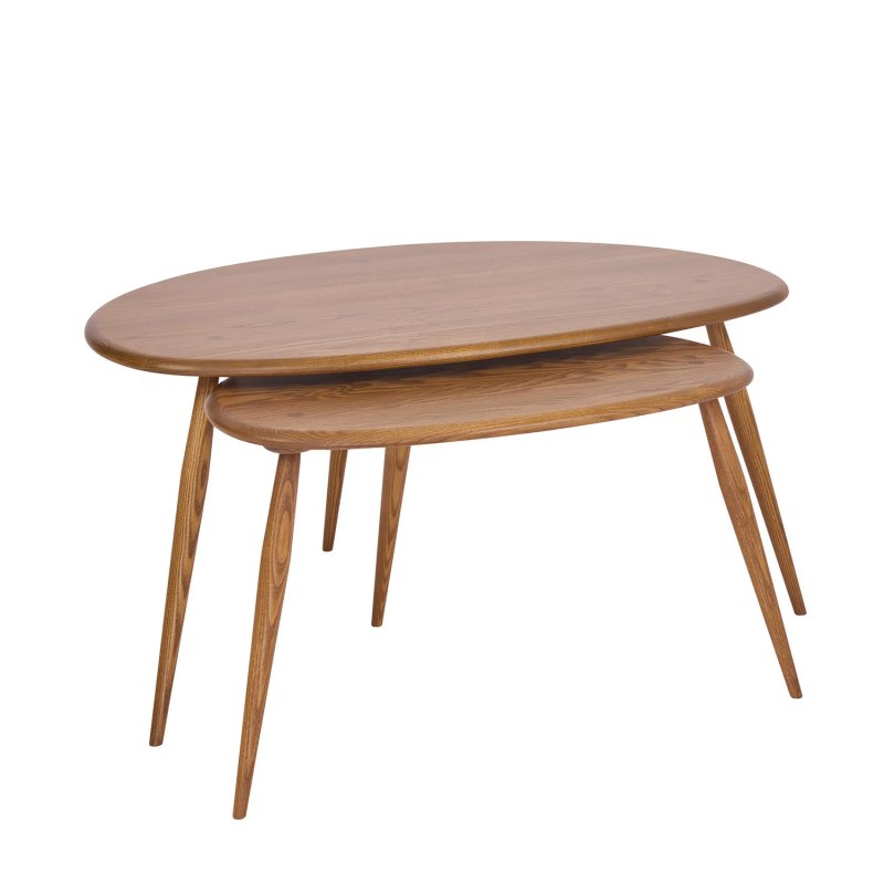 Ercol Pebble Coffee Table Nest Ercol Pebble Coffee Table Nest