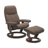 Stressless Consul Chair & Stool with Classic Base QUICKSHIP Stressless Consul Chair & Stool with Classic Base QUICKSHIP