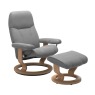 Stressless Consul Chair & Stool with Classic Base QUICKSHIP Stressless Consul Chair & Stool with Classic Base QUICKSHIP