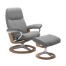 Stressless Consul Chair & Stool with Signature Base QUICKSHIP Stressless Consul Chair & Stool with Signature Base QUICKSHIP