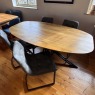 Showroom Clearance: Malaya 180cm Oval Dining Table & 4x Horfield Chairs Showroom Clearance: Malaya 180cm Oval Dining Table & 4x Horfield Chairs